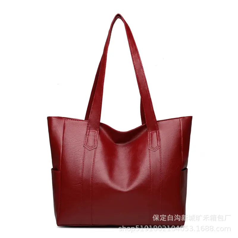 Women's Grey Large Tote Bag with Long Handles - Image 2
