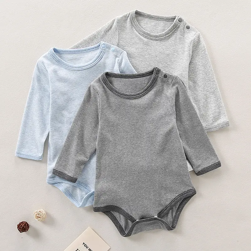 Japanese Baby Onesies 3 Pcs Set White Navy - Image 3