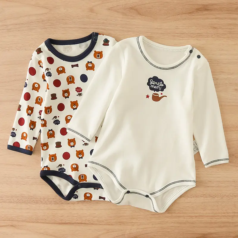 Japanese Baby Onesies 3 Pcs Set White Navy - Image 4