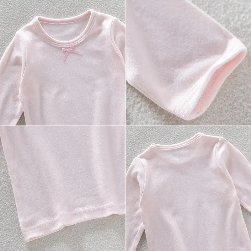 Pink Cotton Pajama Set for Girls Spring Autumn Wear - Image 6