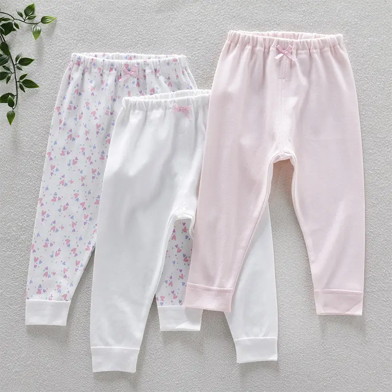 Pink Cotton Pajama Set for Girls Spring Autumn Wear - Image 2