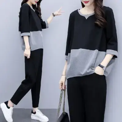 2025 Korean Style Women Loose Two-Piece Casual Set - Image 4