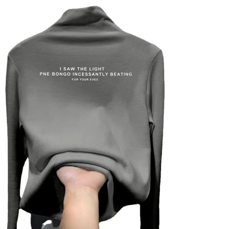 Women Fleece Shirt Black Thickened Back Design - Image 11