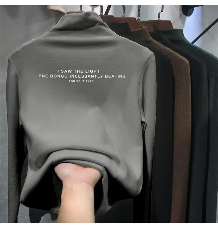 Women Fleece Shirt Black Thickened Back Design — feature 18