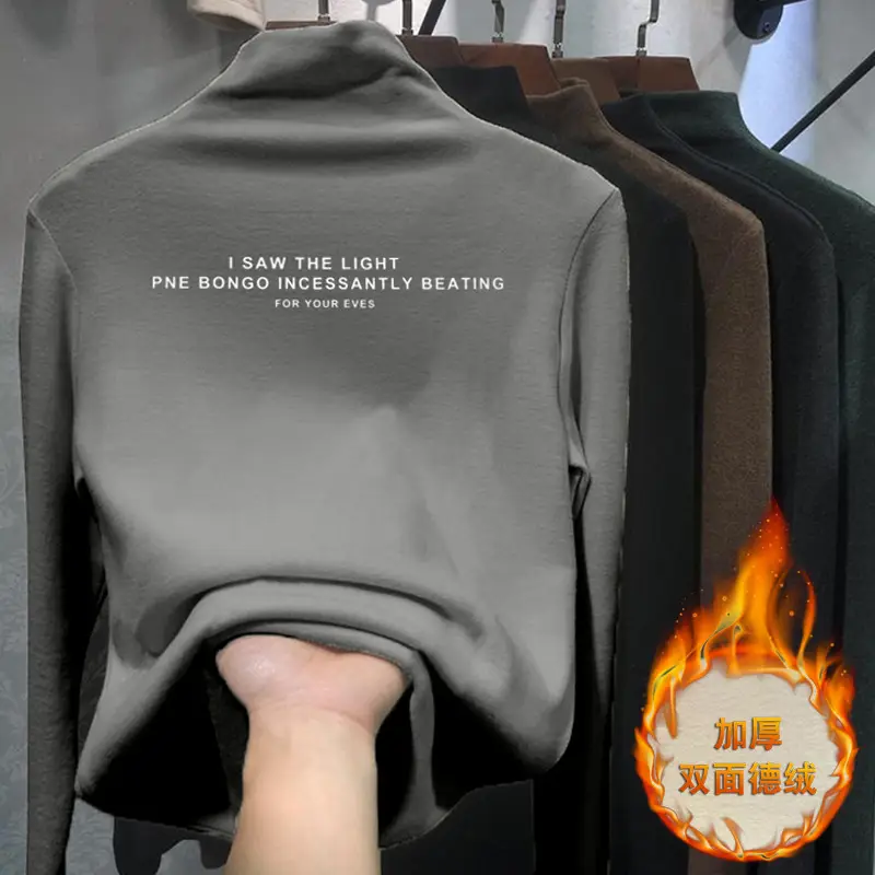 Women Fleece Shirt Black Thickened Back Design - Image 2