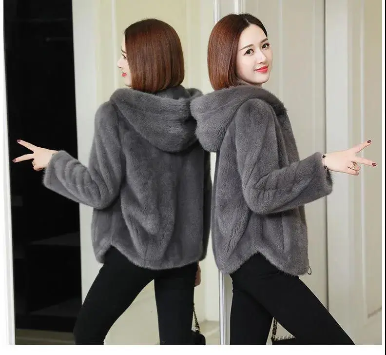 Black Korean Style Hooded Sweatshirt Women Winter Warm — feature 6
