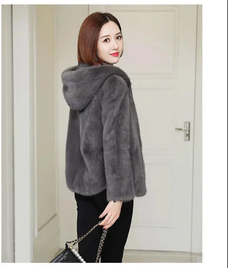 Black Korean Style Hooded Sweatshirt Women Winter Warm — feature 7
