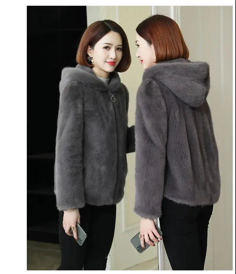 Black Korean Style Hooded Sweatshirt Women Winter Warm — feature 8