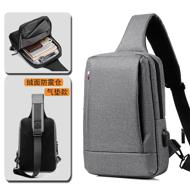 Men's Maroon Crossbody Bag with Fleece Lining & Zippered Compartment - Image 2
