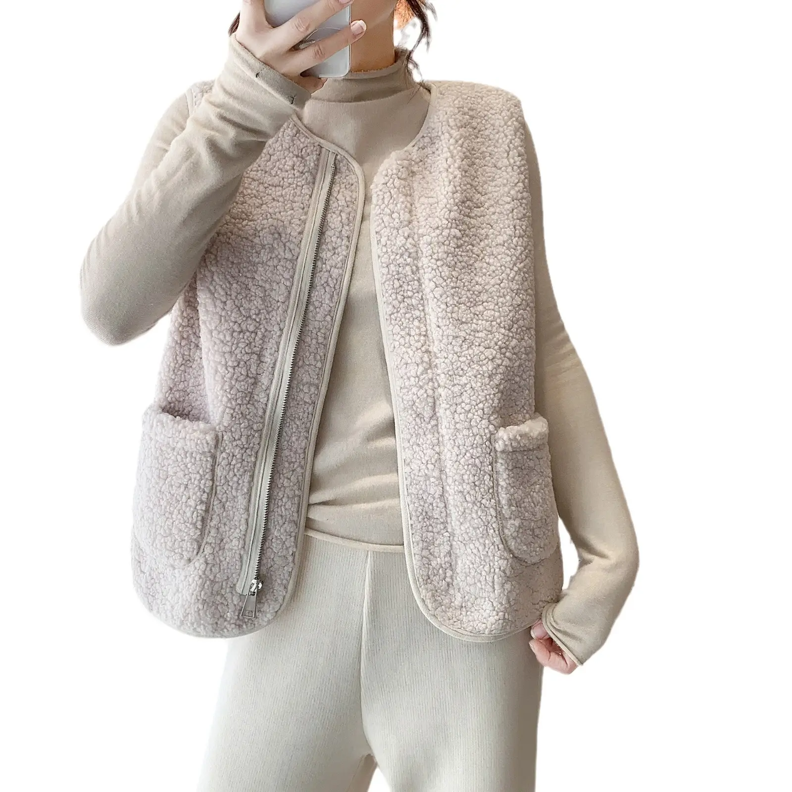 2025 Winter Plush Horse Clip Vest for Women