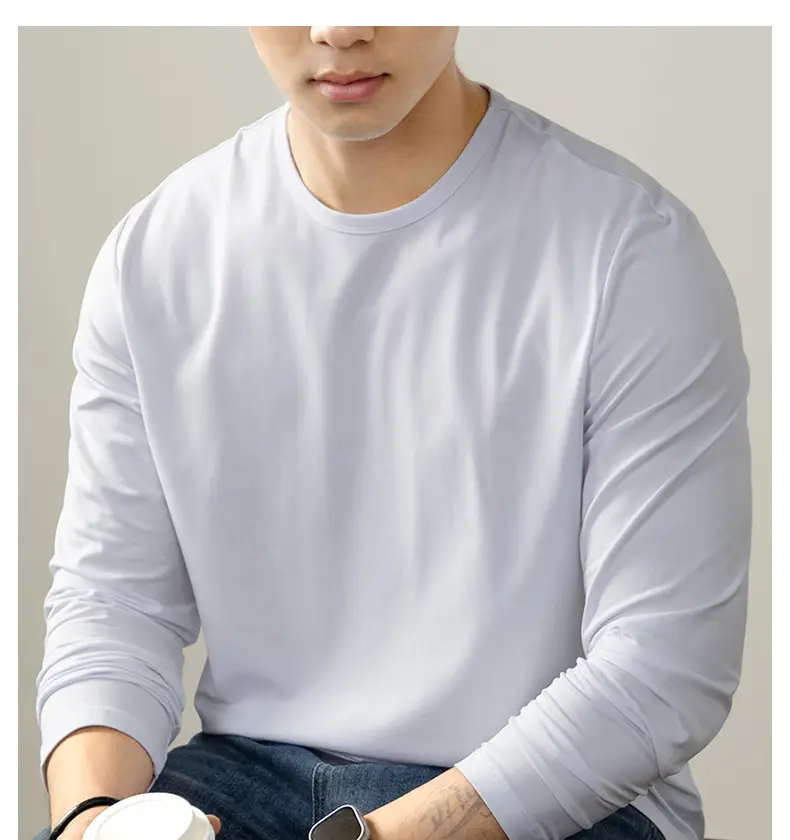 Men Grey Cloud Print Long Sleeve T-Shirt — feature 36