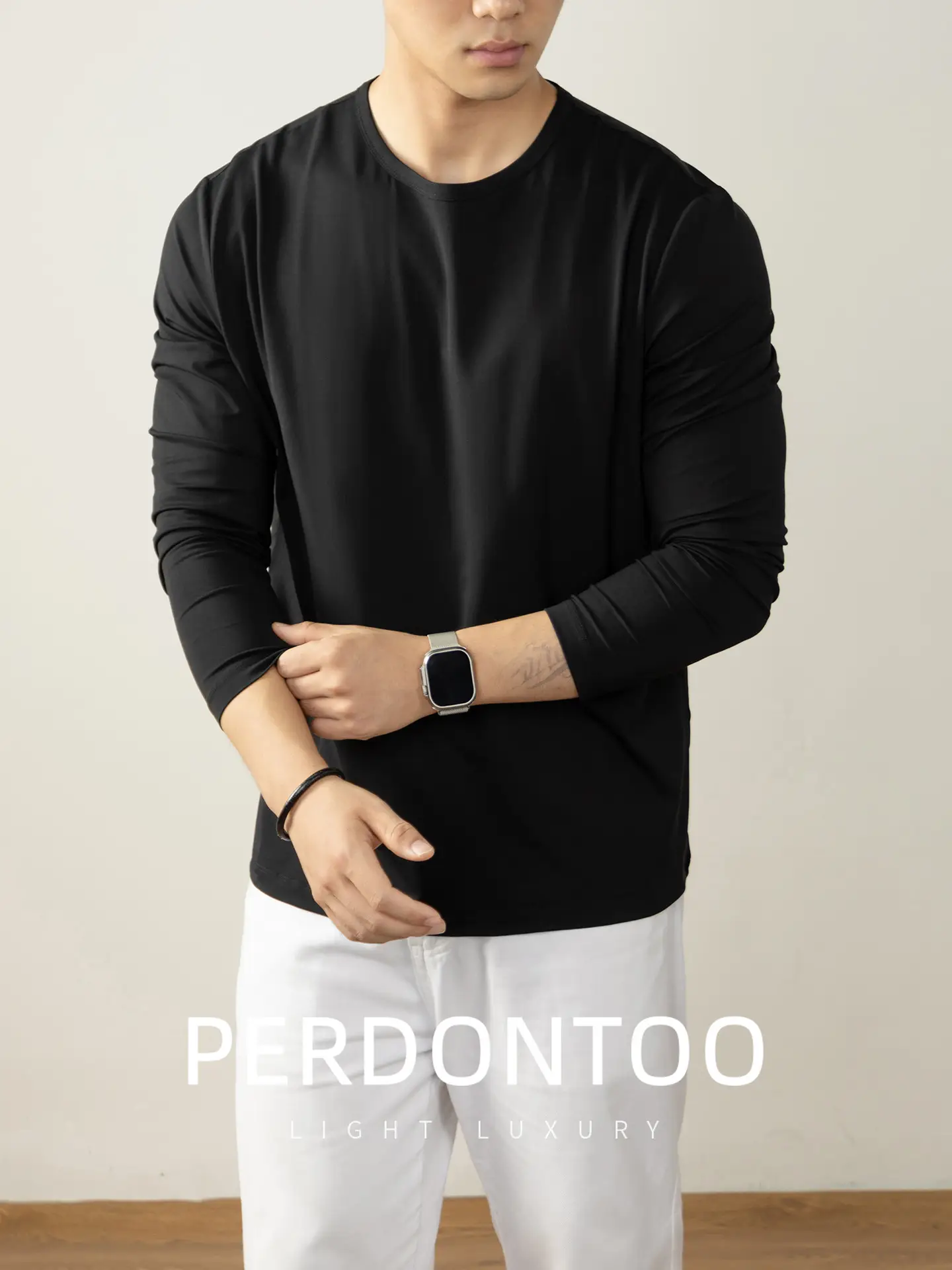 Men Grey Cloud Print Long Sleeve T-Shirt