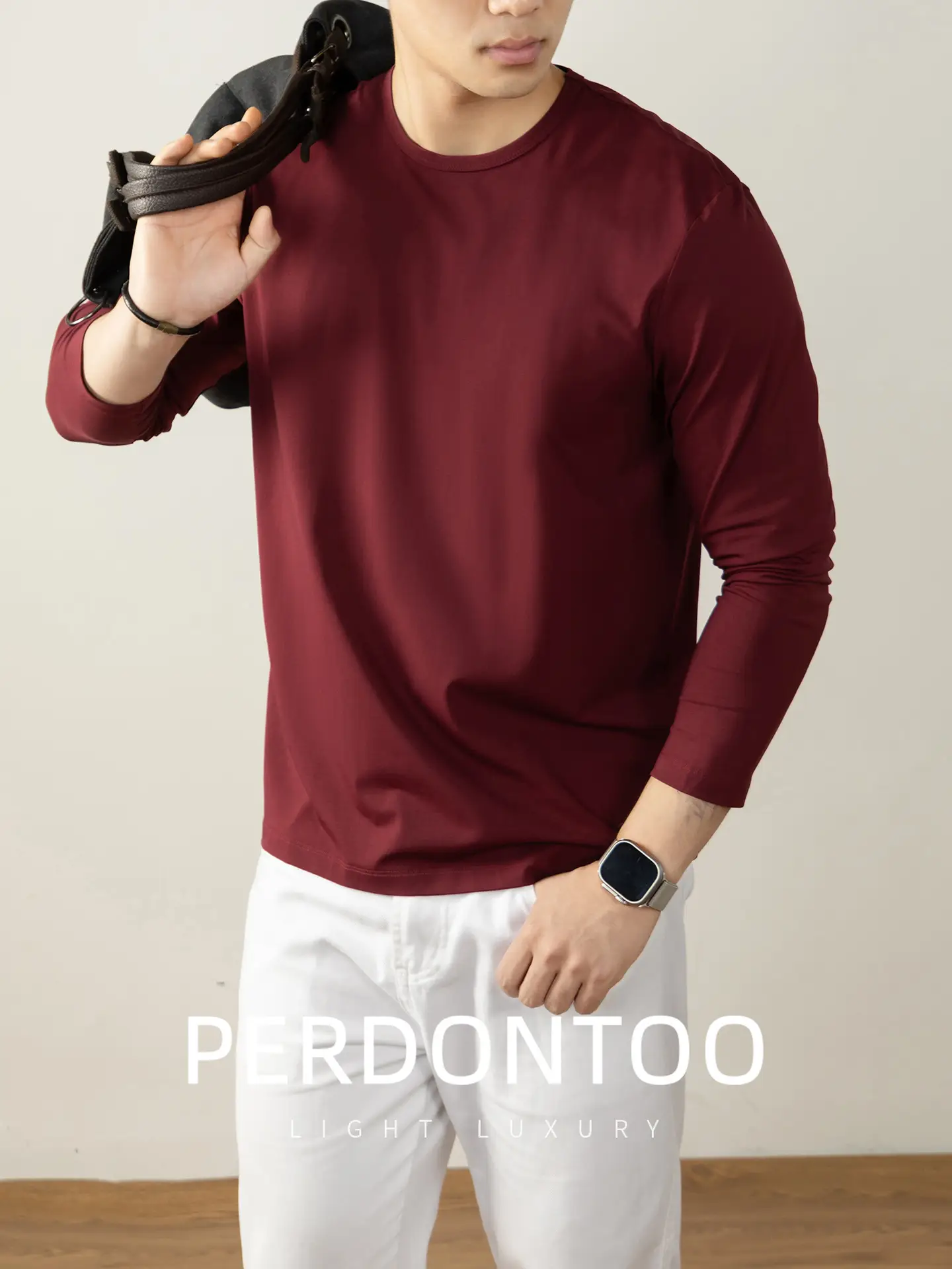 Men Grey Cloud Print Long Sleeve T-Shirt