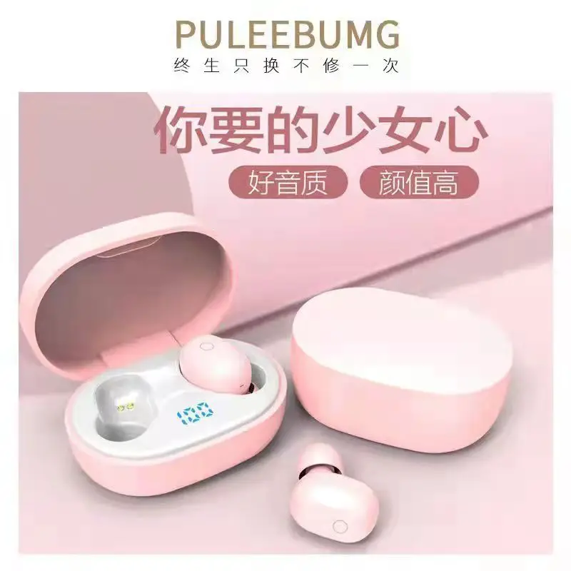 TWS Wireless Earbuds Pink 5.0J15 Waterproof - Image 9