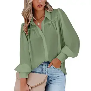 Women's Pleated Long-Sleeve Top with Cropped Design — feature 7