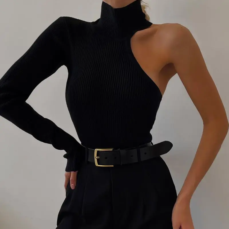 2025 Winter Slim Sexy Asymmetrical Jumpsuit for Women - Image 2