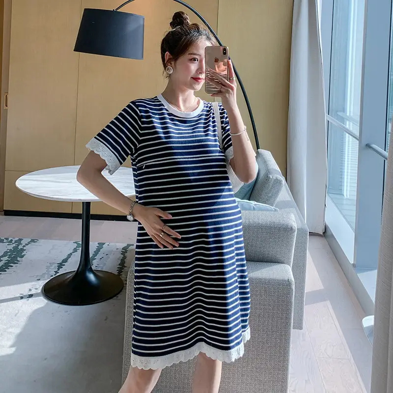 Striped Lactation Dress for Women Summer - Image 3