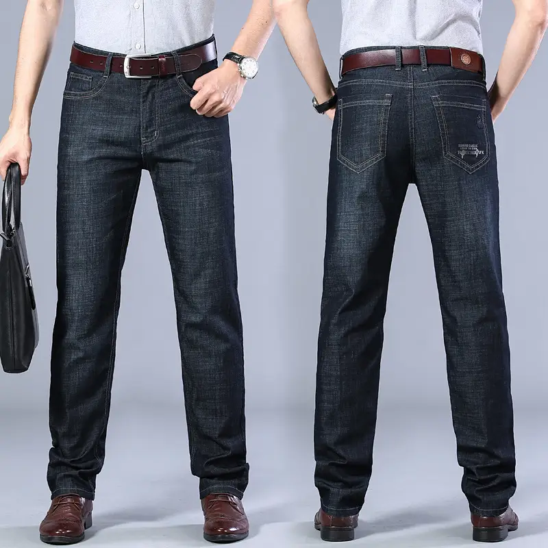 Men's Blue Jeans Spring Summer Loose High Waist Cross Border Wholesale - Image 5