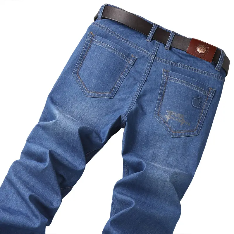 Men's Blue Jeans Spring Summer Loose High Waist Cross Border Wholesale - Image 6