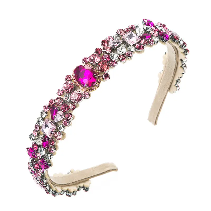 Baroque Crossbody Hairband with Red Embellishments - Image 12