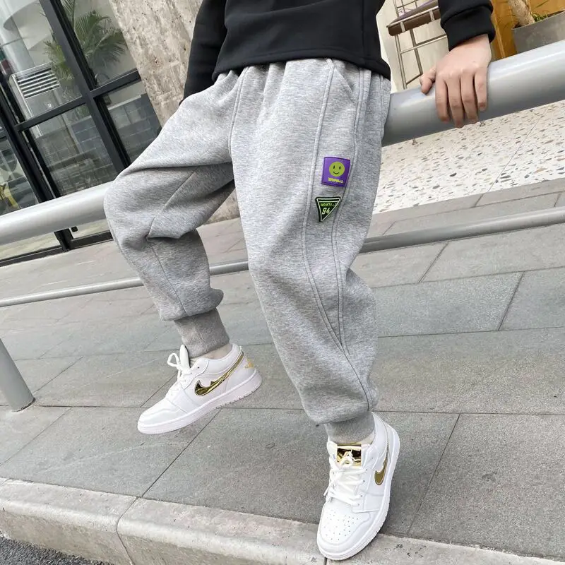 Boys Sweatpants Grey 2026 Spring New Style