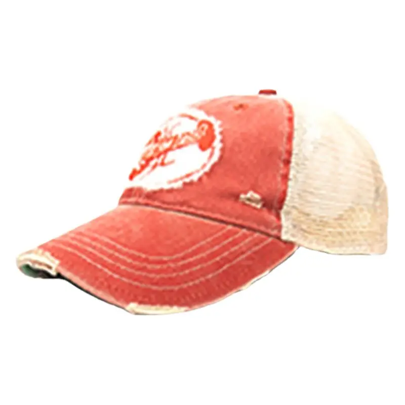 Red Mesh Baseball Cap for Women Travel Sunshade