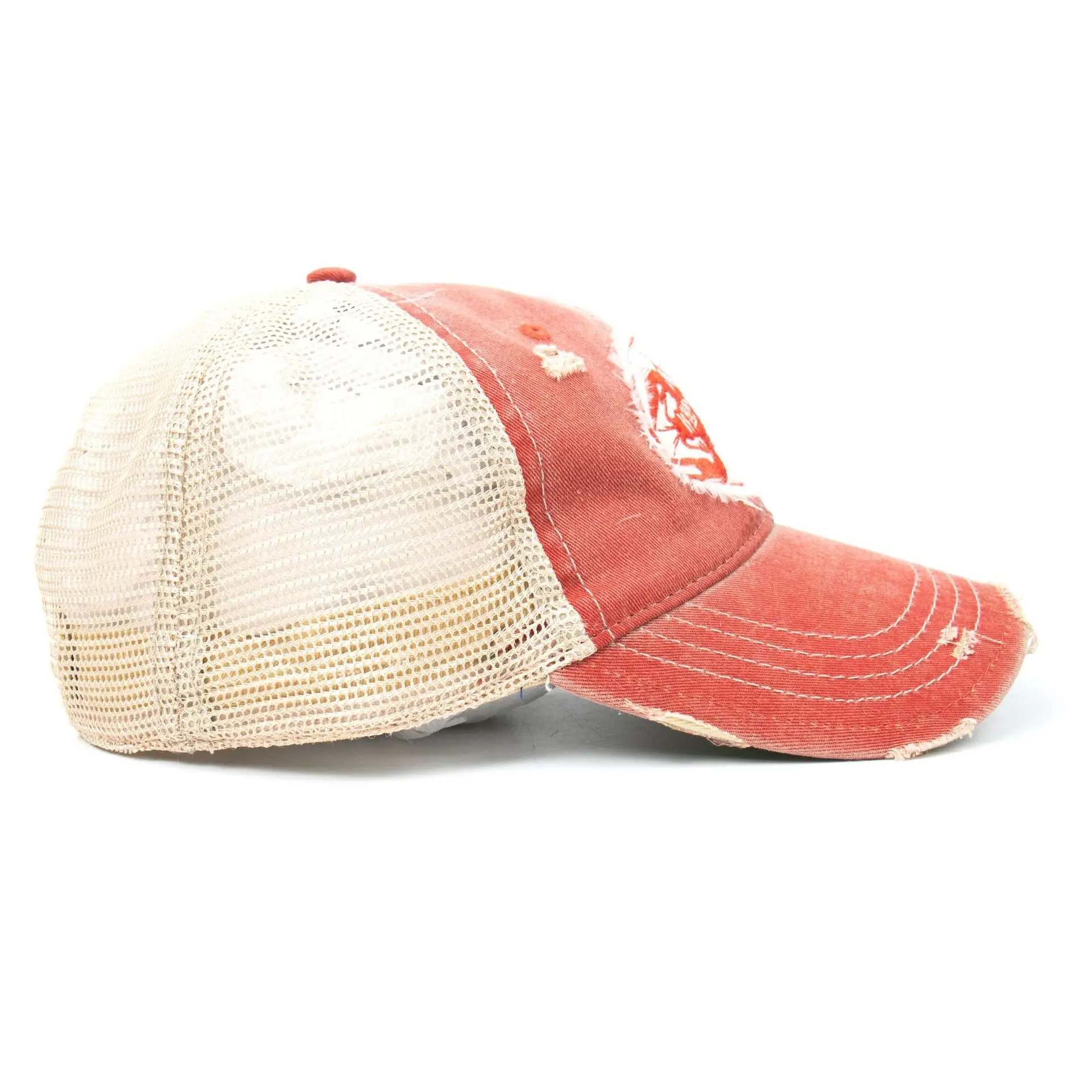 Red Mesh Baseball Cap for Women Travel Sunshade — feature 3