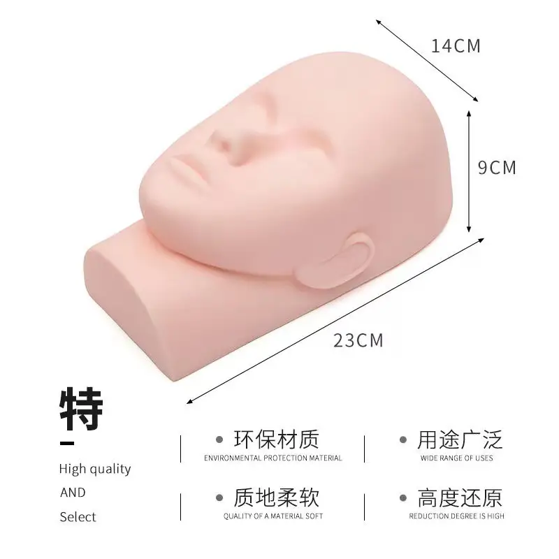 Grafting False Eyelashes Practice Dummy Head Embroidery Massage Makeup Practice Model Head - Image 3