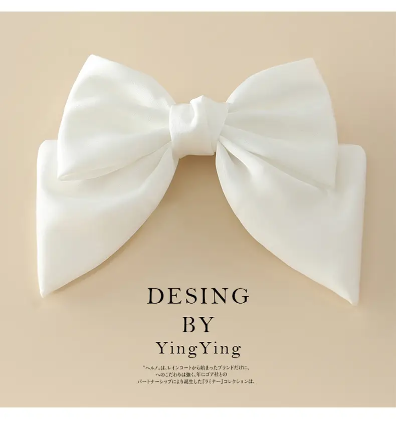 Satin Bow Hair Clips for Women Red Black Large Size — feature 14