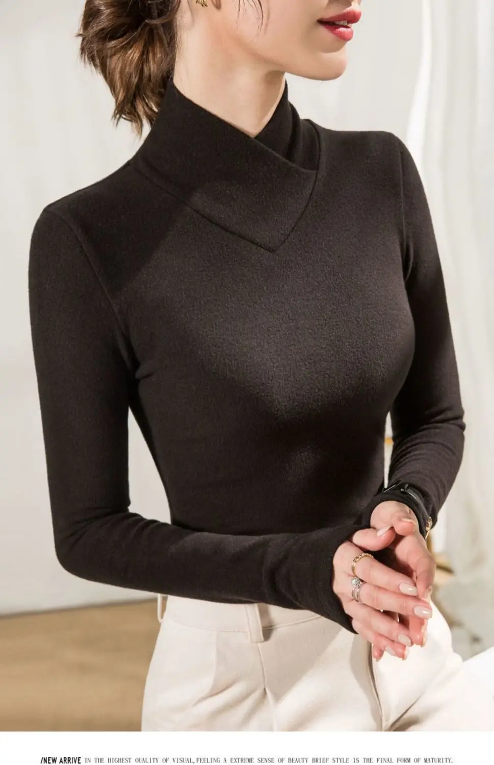 Double-Sided German Velvet T-Shirt Black Slim Fit — feature 11