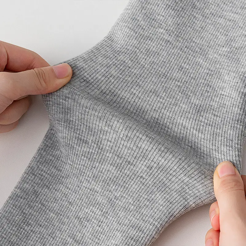 Women's Grey Fleece Leggings with Letter B Waistband - Image 8
