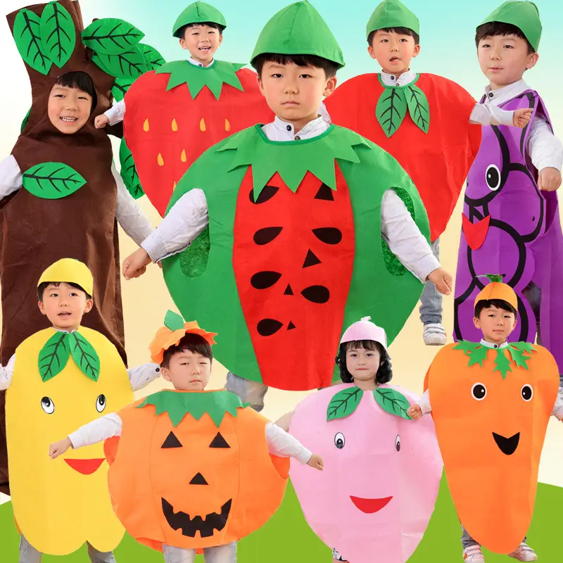 Children's Green Vegetable Costume Cabbage Catwalk Suit - Image 16
