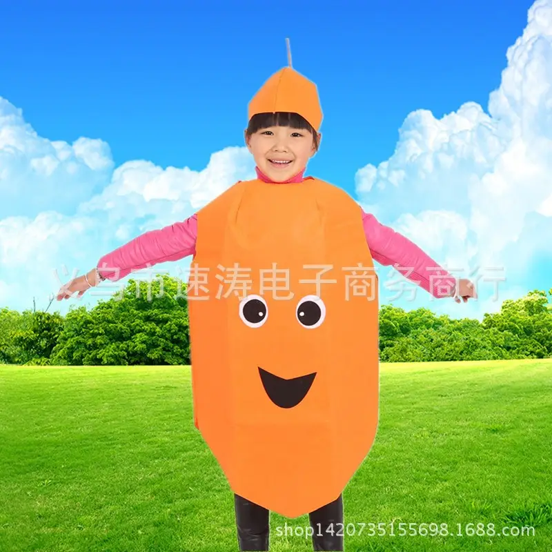Children's Green Vegetable Costume Cabbage Catwalk Suit - Image 17