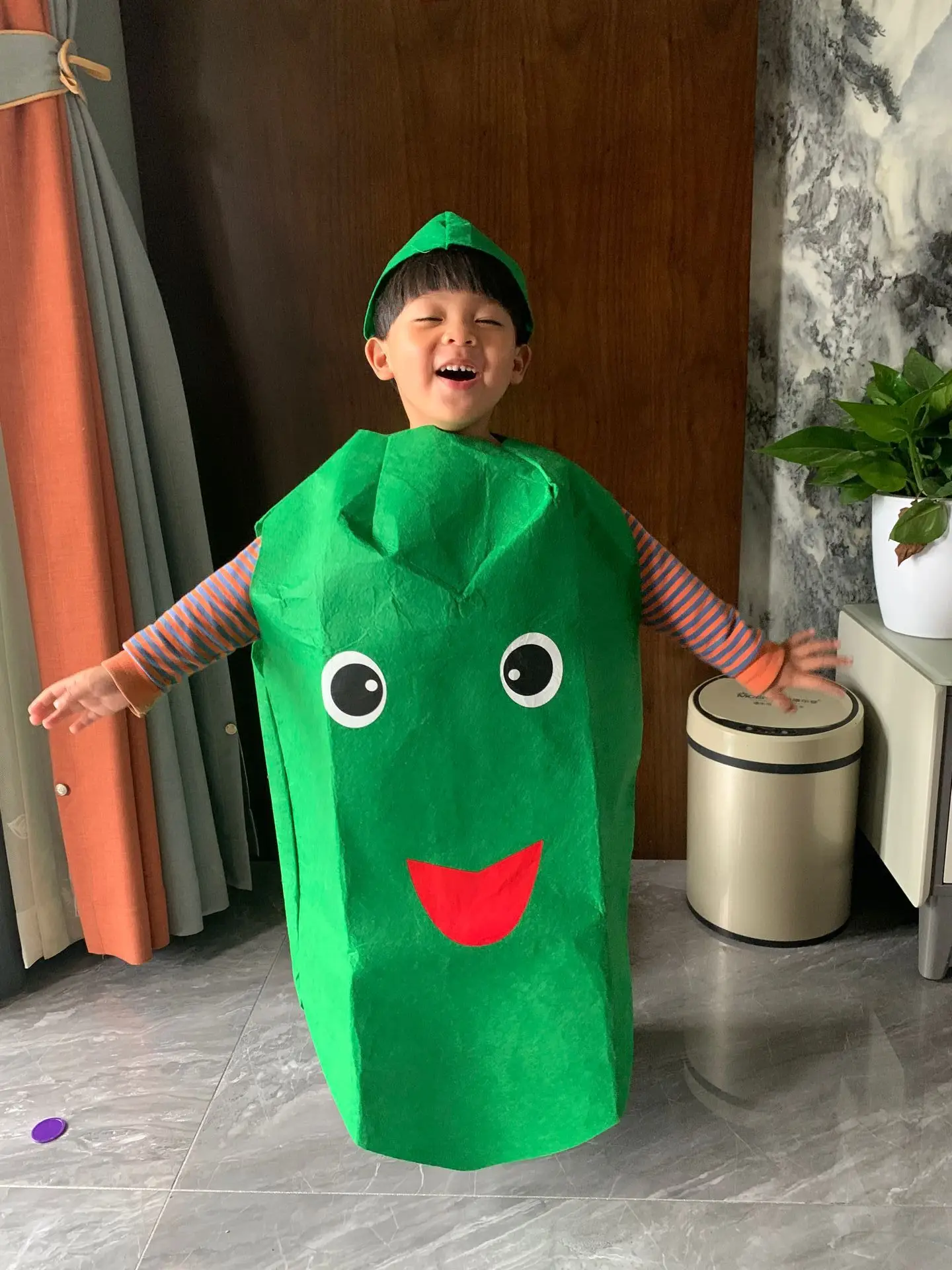 Children's Green Vegetable Costume Cabbage Catwalk Suit - Image 11