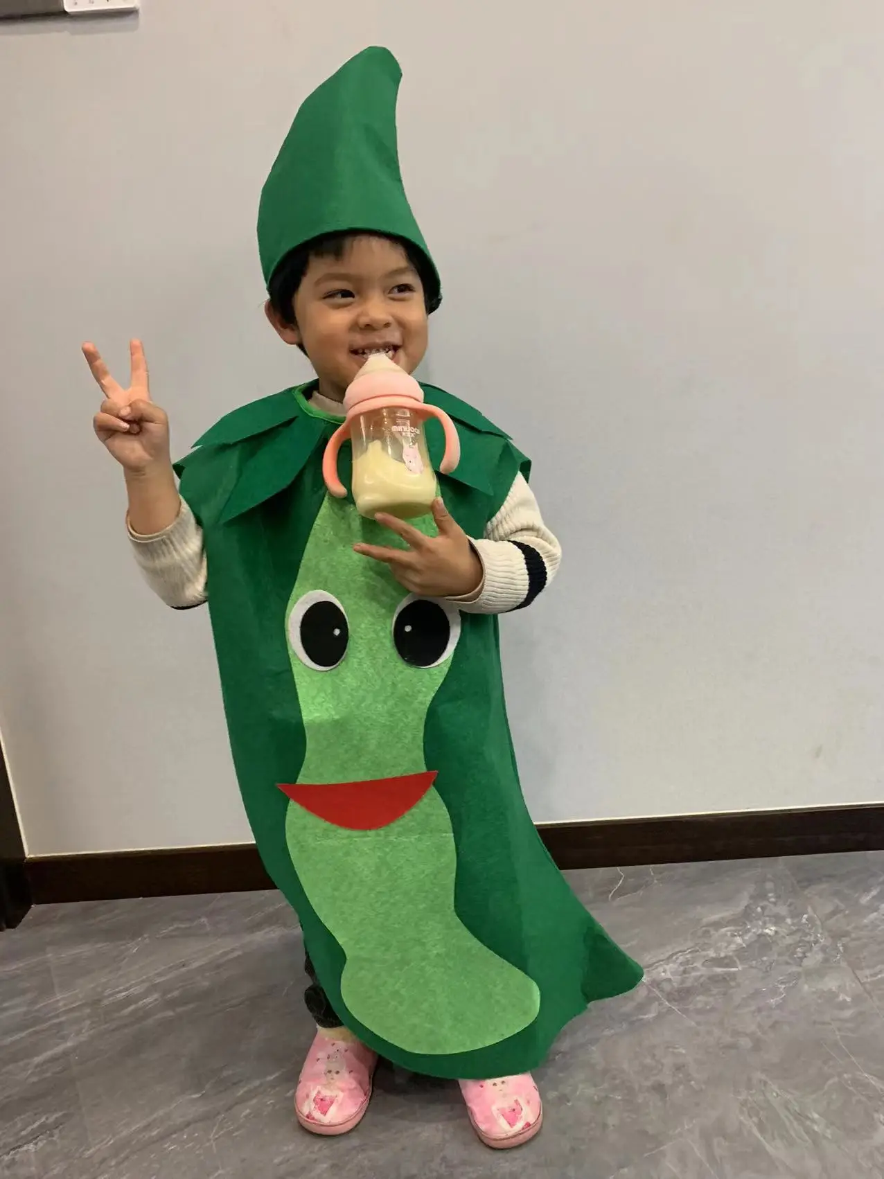 Children's Green Vegetable Costume Cabbage Catwalk Suit - Image 12