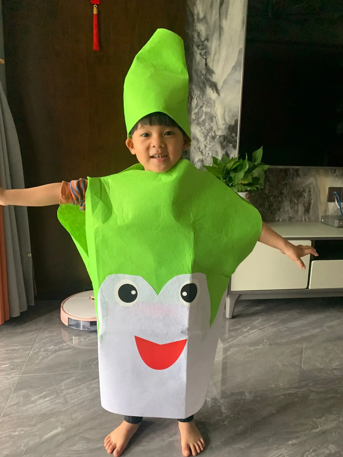 Children's Green Vegetable Costume Cabbage Catwalk Suit - Image 14