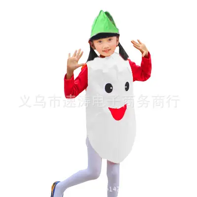 Children's Green Vegetable Costume Cabbage Catwalk Suit - Image 5