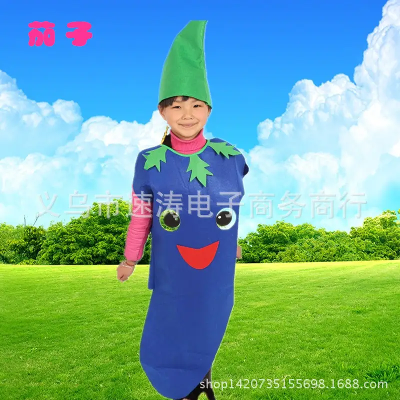 Children's Green Vegetable Costume Cabbage Catwalk Suit - Image 6