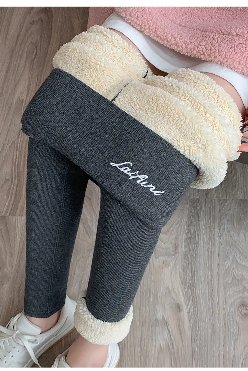 Lamb Velvet Leggings Women Winter Fleece Lined Plus Size — feature 19