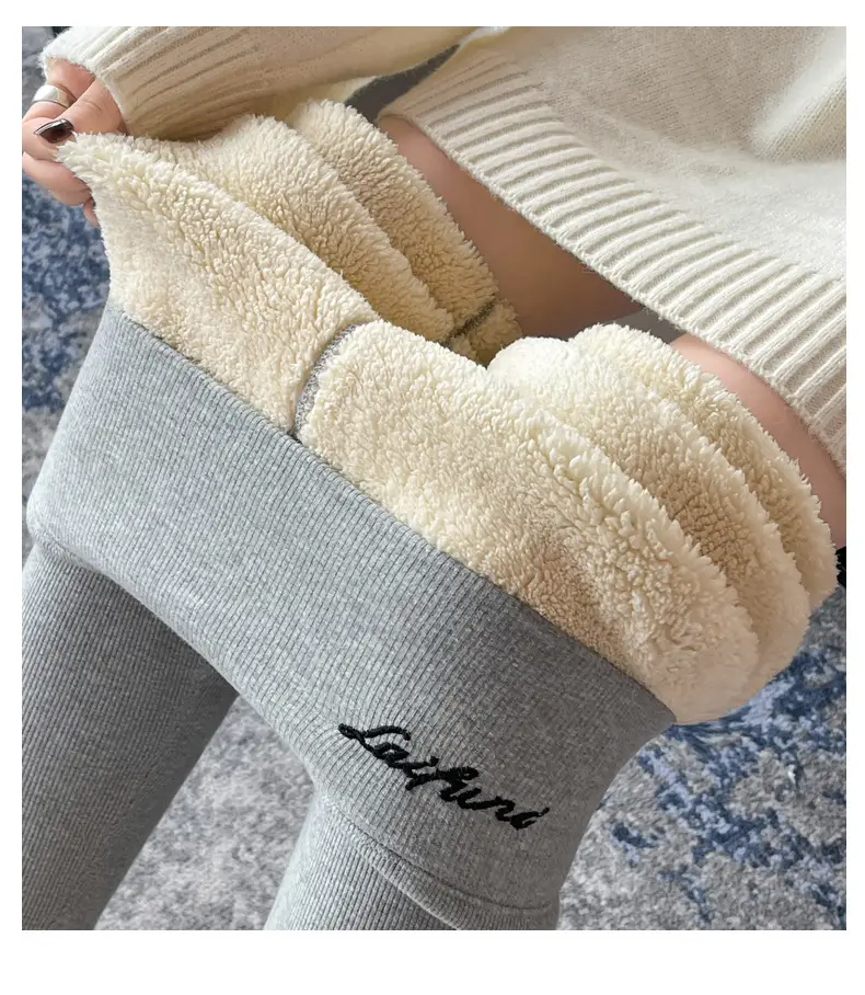 Lamb Velvet Leggings Women Winter Fleece Lined Plus Size — feature 23