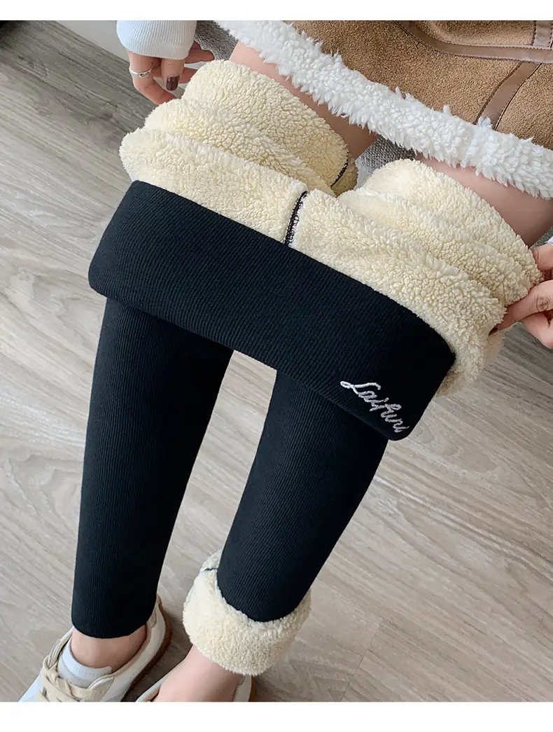 Lamb Velvet Leggings Women Winter Fleece Lined Plus Size — feature 27