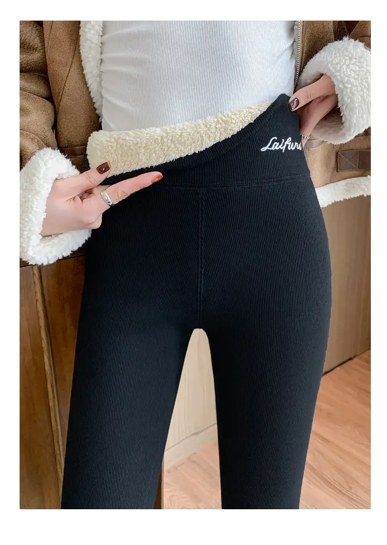 Lamb Velvet Leggings Women Winter Fleece Lined Plus Size — feature 30