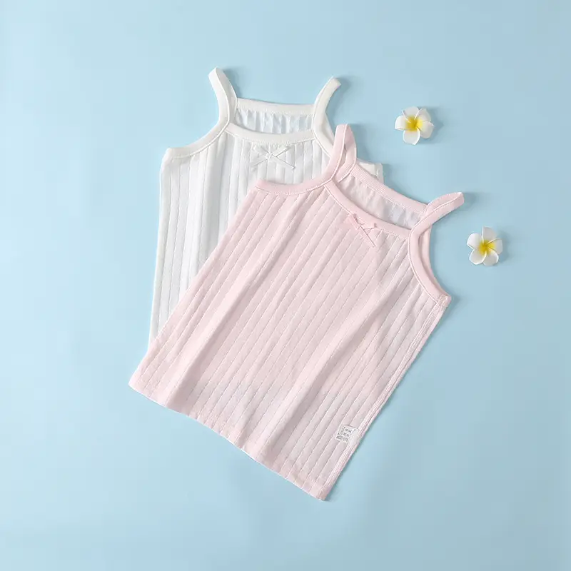 Girls Cotton Bow Jacquard Sling Baby All Match