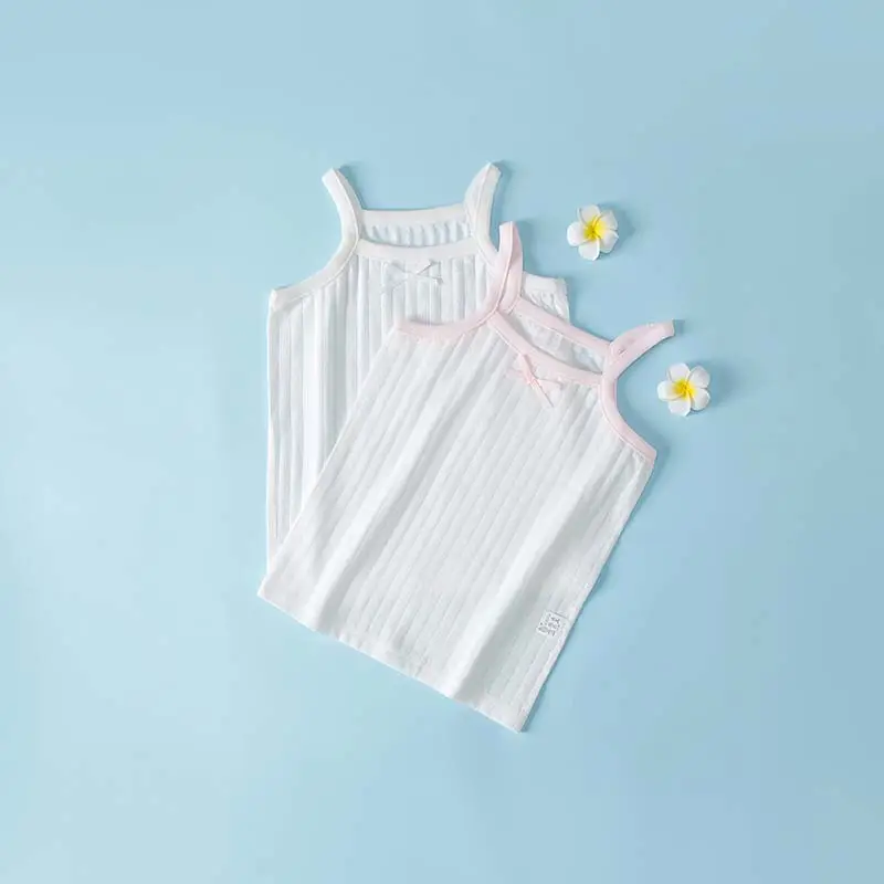 Girls Cotton Bow Jacquard Sling Baby All Match