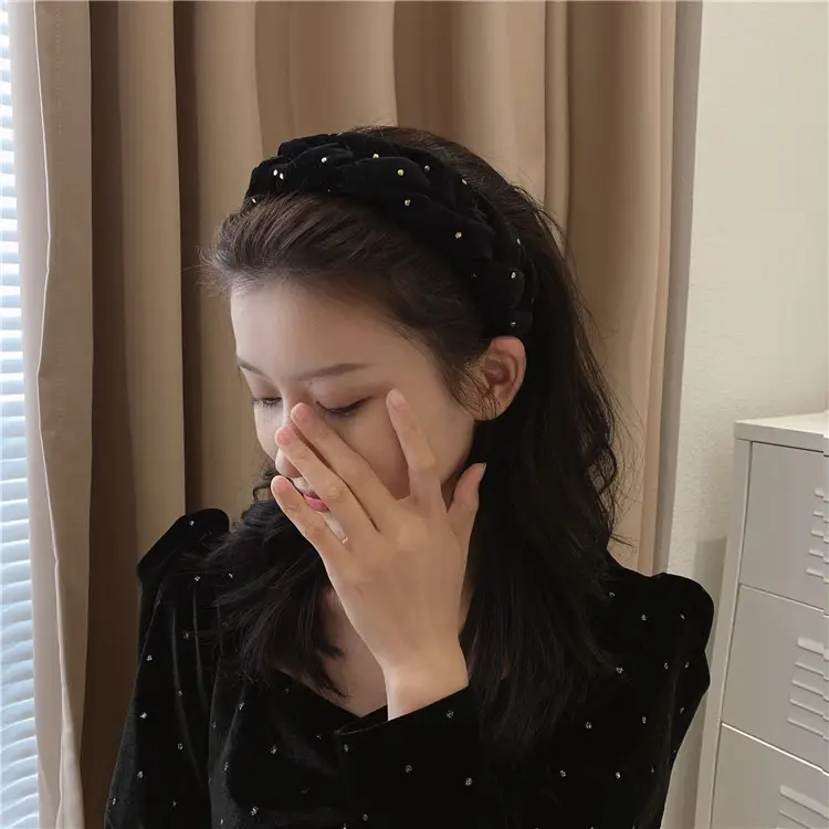 Autumn Winter Velvet Braided Hair Hoop Set - Image 6