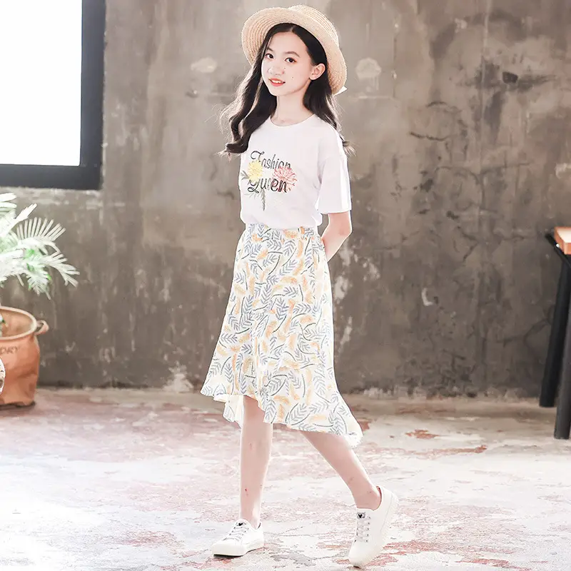 Girls Printed Skirt Set Summer 2024 - Image 4