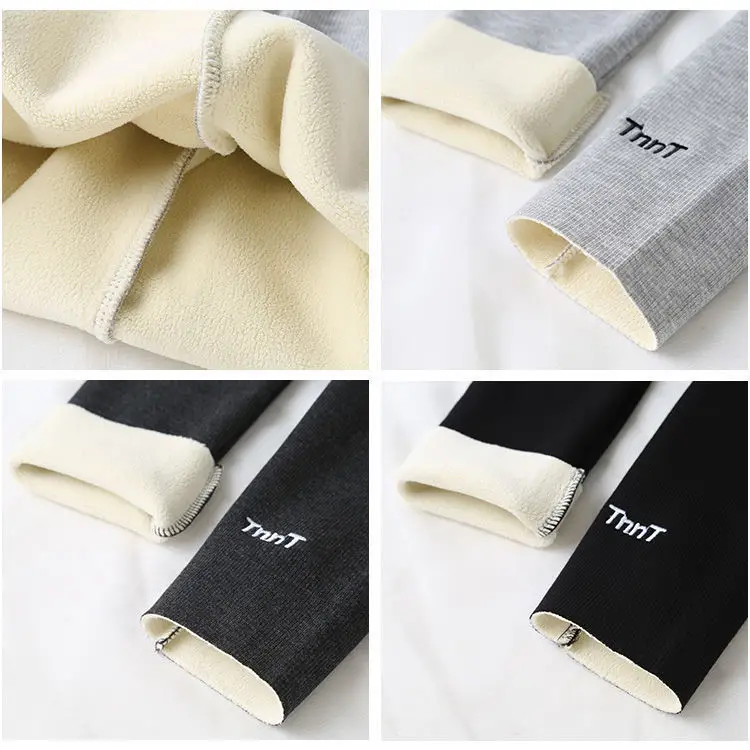 Girls Fleece Lined Warm Leggings Black Winter Wear - Image 22