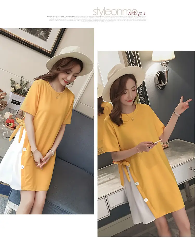 Women's Yellow Western Style Summer Skirt Set — feature 14