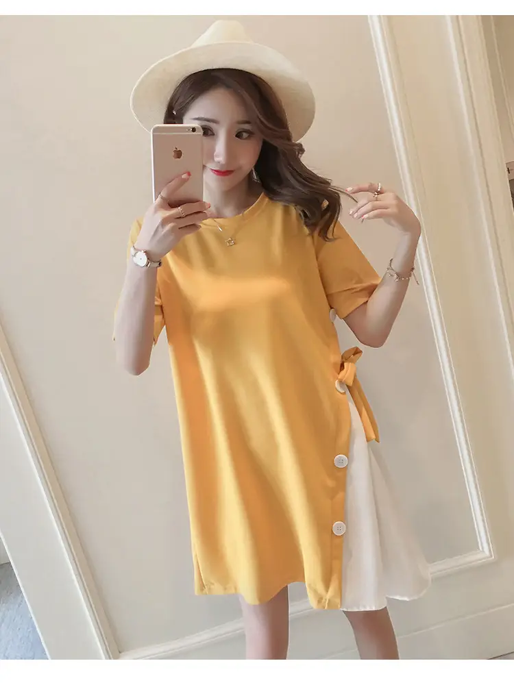 Women's Yellow Western Style Summer Skirt Set — feature 15