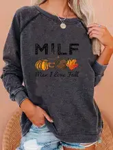 Printed Mountain Hoodie Crew Neck Long Sleeve — feature 9